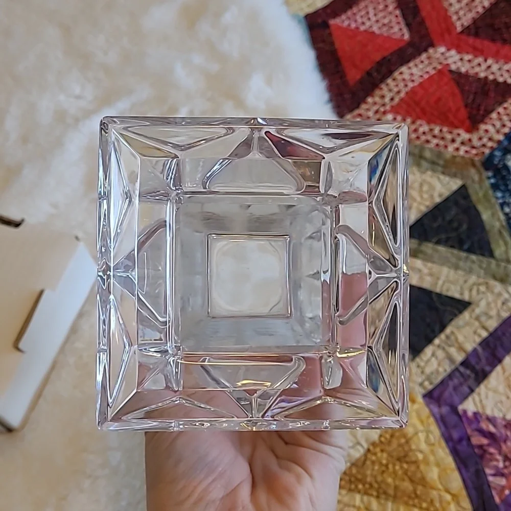 Vintage New 90's Partylite Quad Crystal Pillar Pedestal Candle Holder - Picture 10 of 12